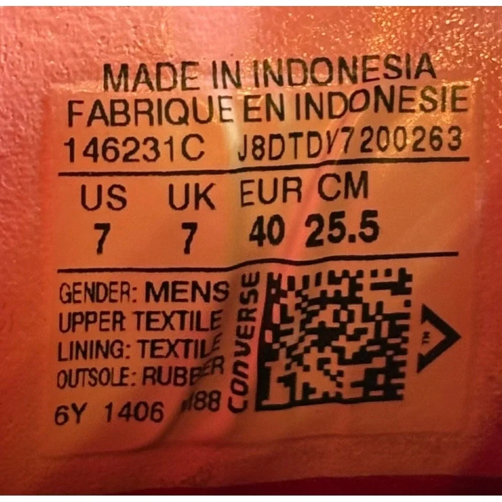 Converse Chuck Taylor All Star High Street Black Red Mens 7 Mid Top 146231C - Picture 9 of 9